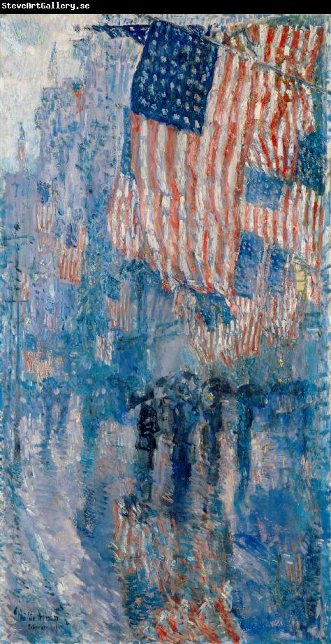 Childe Hassam The Avenue in the Rain